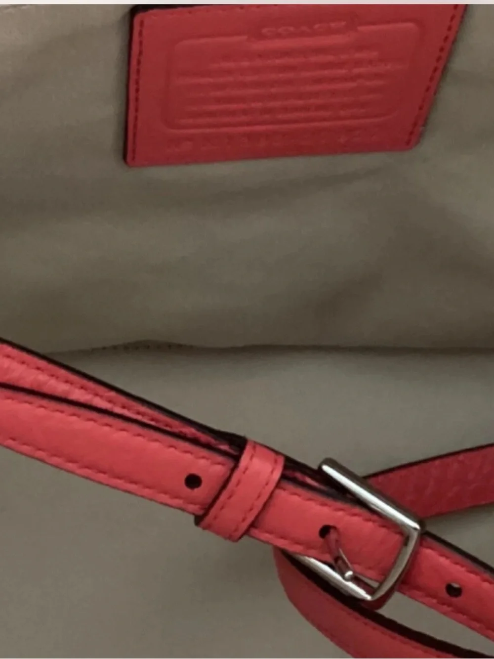 Coach Bleecker Riley Love Red Leather Carryall 27927 NWD Sophi Tea Rose Slides 8